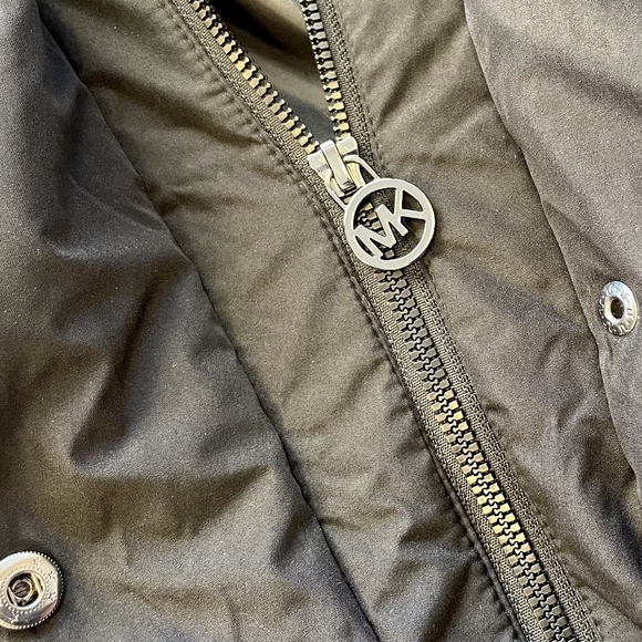 Michael Kors Black Fur Hood Winter Coat MK Jacket Plus Size 1X NEW - Picture 4 of 10